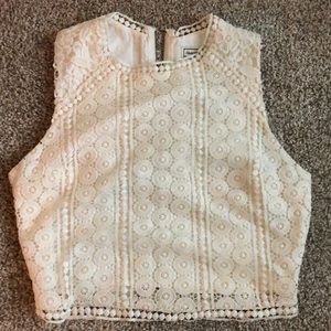 A&F lace crop top